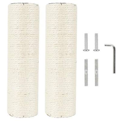 2.9in 7.4cm Diameter Cat Tree Scratching Post Replacement Pole Parts Sisal (M8, 9.8in/25cm)