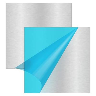 2PCS 5052 H32Aluminum Sheet, 12 x 12 x 1/16 Inch Aluminum Plate Covered with Double Protective Film, Rectangle Metal Aluminum Sheet Plate for Crafting, DIY, Crafting, Industry