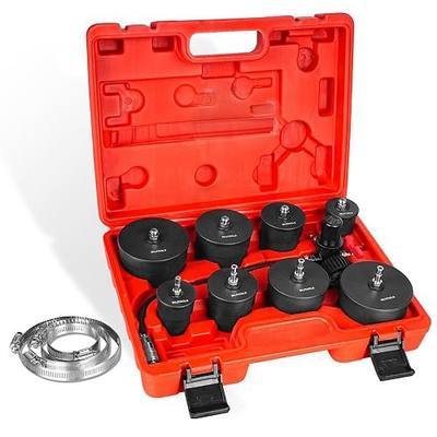 BILITOOLS Turbo Boost Leak Tester Kit, 10-Piece Turbo System Leakage Tester Kit with T-Bolt hose clamps to prevent loosening and 4 Pairs of Stepped Adapters 1-3/8" to 3-1/2".