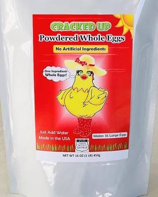 1 lb Whole Powdered Eggs, Mylar Bag with Oxygen Absorbers, Long-Term Storage 35 Servings, Made in USA