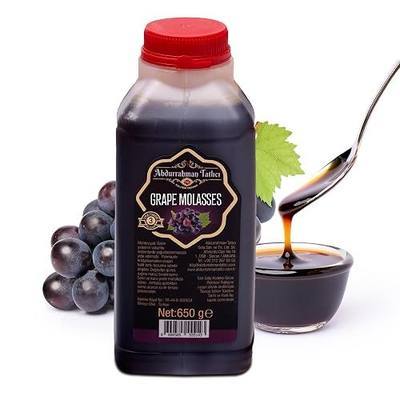 Abdurrahman Tatlici Grape Molasses (Uzum Pekmezi), 1.4lb, Pekmez, Grape Molasses Turkish, Turkish Molasses, Petimezi, Traditional Turkish Sweetness, Grape Syrup for Drinks