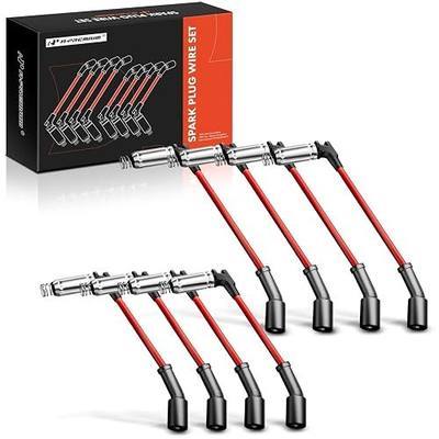 A-Premium High Heat Spark Plug Ignition Wires Set of 8 Compatible with Chevrolet Chevy GMC Silverado Suburban Sierra Tahoe Yukon - V8 Engine