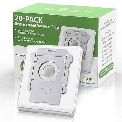 20 Pack Vacuum Bags for iRobot Roomba i7 i7+ i8 i8+ i3 i3+ i4 i4+ i6 i6+ j7 j7+ j9+ s9+ 104 105 405 504 505 705 Combo 10 Max, i s j Vac Series, All Clean Base Automatic Dirt Disposal Bags