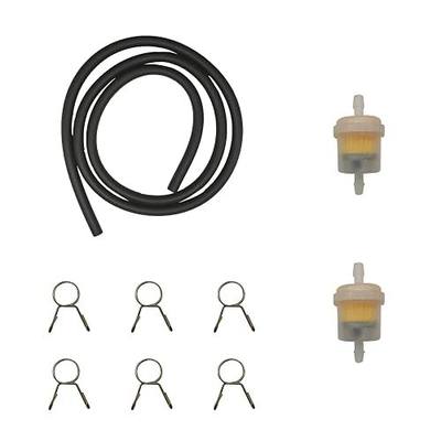 Gas Fuel Filter Hose Tube Line for 50cc-150cc Scooter ATV Motorcycle Parts Go karts Parts Tao Tao Dirt Bike Moped Pocket Bike XRS Buggy Carter Brothers (Black)