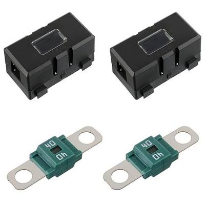BOJACK 40 Amp AMI/Midi Fuse Holders and High Current Bolt-on Midi Fuses 40A for Cars Trucks Vehicles (Pack of 2