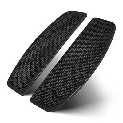 Benlari Front Rider Footboard Rubber Inserts Pads Driver Floorboard Footrest 1986-later Compatible for Harley Touring Softail Street Glide Road King Electra Glide Fat Boy Ultra