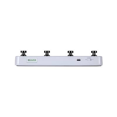 MOOER F4 White Prime P1 Wireless Footswitch Controller for Preset Switching and Looper and Drum Machine Control