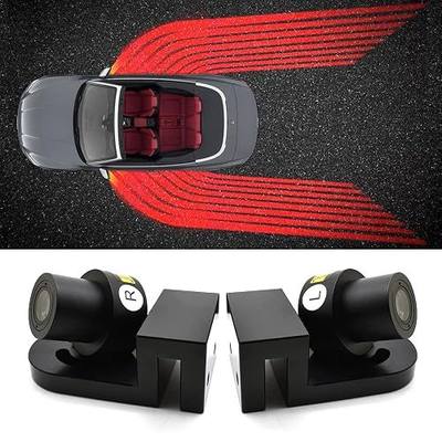 BukNikis Car Body Projector Lights, Red HD Angel Wings Ghost Shadow Light Kit, Cool Car Accessories LED Welcome Projection Lights-Universal (Pair)