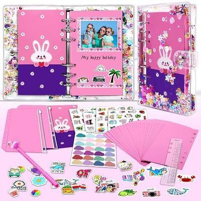 Aocii DIY Journal Kit for Girls, 6 7 8 9 10 11 12 13 Year Old Girl Gift Ideas, Birthday Gifts for Girls Age 6-13 Years Old and Up, Kids Scrapbooking Kit