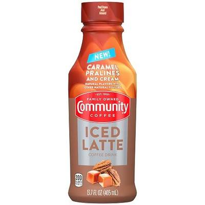 Community Coffee Caramel Pralines and Cream Iced Latte Ready To Drink, 13.7 Ounce Bottle (Pack of 1)