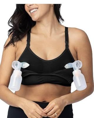 Kindred Bravely Sublime Hands Free Pumping & Nursing Sports Bra | Racerback, wire free & breathable maternity bra with four way stretch. Supportive for workouts. Compatible with breast pumps