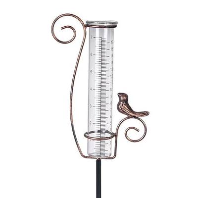 Rain Gauge Outdoor, 7 Inch Rain Gauges for Measuring Precipitation | Glass Tube, for Garden Yard Decor