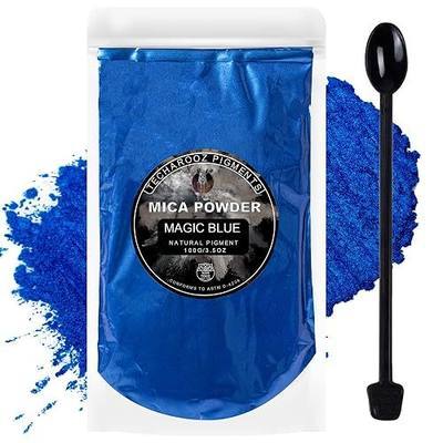 Magic Blue Mica Powder for Epoxy Resin 100g / 3.5oz. Sealed Bag - Techarooz 2 Tone Resin Dye Color Pigment Powder for Lip Gloss, Nails, Bath Bombs Soap Making & Much More