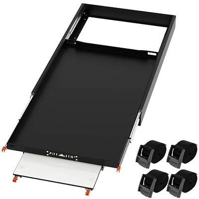 ALL-TOP Fridge Slide with Chopping Board, Inner 29.3 x 18.7in, Vehicle Refrigerator Slider with 4 Buckle Straps, Max 287 LBS, 3rd Gen