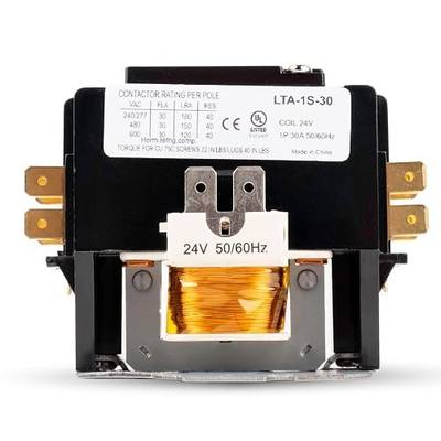 BlueStars 1 Pole 30 Amp FLA 24VAC Coil HVAC Definite Purpose Contactor Replaces HN51KC024 C147094P02 1P030024V CONT1P025024VS B13603-21 C130A for AC Condenser, Compressor, Heat Pump & Refrigeration