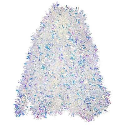 20ft/6m Christmas Tinsel Garland Iridescent Metallic Hanging Garland for Christmas Tree Fireplace Mantle Home Decoration