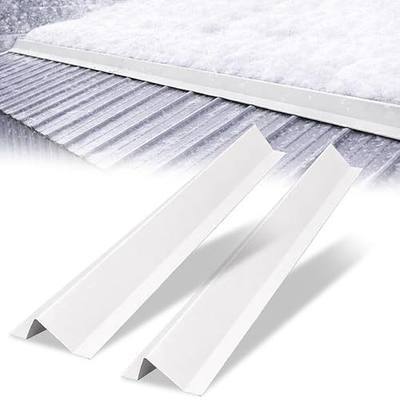 HR Metal Roof Snow Guards, 80 ft White Rail Kit for Ribbed Metal Roofs | Made in USA from 29-gauge Galvalume steel; includes 20 four-foot rails and color-matched screws for exposed-fastener roofs