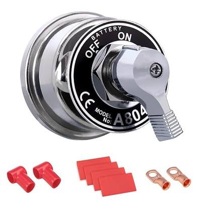 Spurtar Battery Disconnect Switch 12V 24V 48V Heavy Duty Battery Shut Off | Cut Off Power Kill Switch Isolator 200A High Current for Car, Vehicle, Truck, Winch, ATV, RV, Marine, Boat