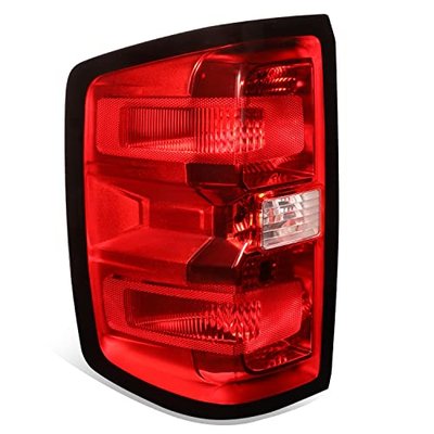 Auto Dynasty Tail Light Brake Lamps Compatible with Chevy Silverado 1500 2500HD 3500HD GMC Sierra 3500 HD 2014 2015 2016 2017 2018 2019, Driver Left Side, Red Lens, Factory Style Rear