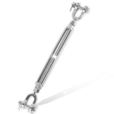 Turnbuckle 3/8 M10 304 Stainless Steel Turnbuckle, 3200 lbs Working Load Limit, Jaw and Jaw Turnbuckles for Cables Wire Tensioner, Turnbuckle for Shade Sail, Yard Zipline