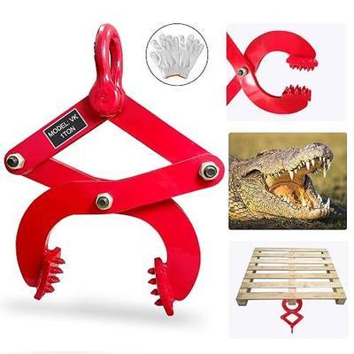 Pallet Puller 1T/2205lbs Capacity Heavy Duty Steel Single Scissor for Pulling Pallets, Woods and Other Things Easily, 5.5 Inches Bigger Jaw Opening Pallet Grabber
