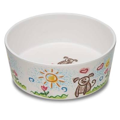 Loving Pets Dolce Moderno Dog Bowl – Modern Melamine Dog Food Bowl & Dog Water Bowl – Durable, Non-Slip Pet Dish for Small & Medium Dogs – Dishwasher Safe Dog Bowl (Small, 16 oz)