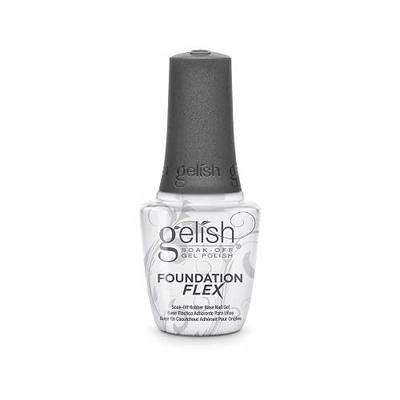 Gelish Foundation Flex – Flexible Base Coat for Nails, Ridge Filling, & Perfect Protection, Soak-Off Rubber Base Gel Nail Kit for Long-Lasting Nail Strength and Flexibility