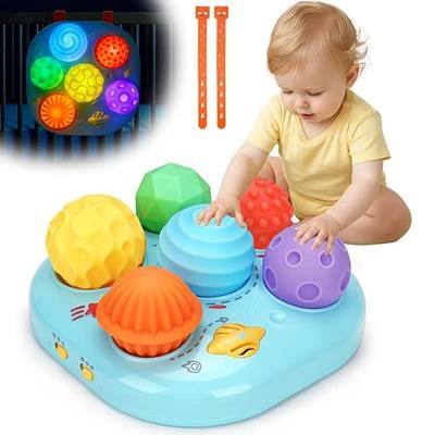Tsomtto Sensory Baby Balls, Musical Light Up Toys for 6-12 Months | Interactive Light & Sound,Easy to Grasp,Developmental Toy for Boys Girls, Hand-Eye Coordination,Baby Shower & Birthday Gift