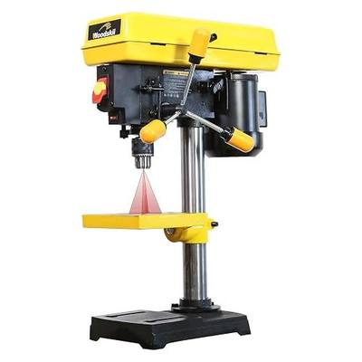 WOODSKIL 8-Inch Benchtop Drill Press, 2.3 Amp 5-Speed with Laser Guide | 1/3 HP Induction Motor, 1/2-Inch Keyed Chuck, 2-Inch Spindle Stroke and 45° Beveling Cast Iron Drill Press Table