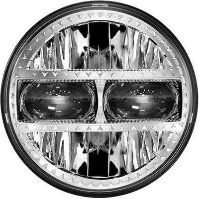 AUDEXEN 5.75 Inch Led Headlight 55W 5-3/4" Round Headlight Compatible with Harley Dyna Sportster Street Bob Softail Iron 883 Street Rod Deuce Custom Super Wide Glide Motorcycle, Chrome