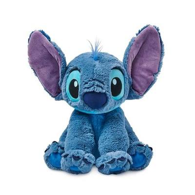Disney Store Official Stitch Medium Soft Toy for Kids, Cuddly Character with Fuzzy Texture and Embroidered Details, Flexible Floppy Ears, Disney Plushy Suitable for All Ages