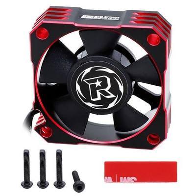 RC Motor Cooling Fan 35mm 21000RPM 8.4V Aluminum RC Cooling ESC Fan for 1/10 1/8 RC Car 3650 3660 3670 Brushless Motor (Black+Red)