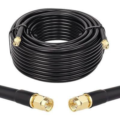 MOOKEERF KMR240 SMA Male to SMA Male Coaxial Cable 50 ohm Coax Ultra Low Loss Antenna Extension for 3G/4G/5G/LTE Network Equipment, GPS, RF Radio (75FT)