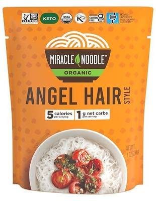 Miracle Noodle Ready to Eat Organic Angel Hair Pasta, 7 Oz (Pack of 6) | Plant Based Shirataki Konjac Noodles, 5 Calories, 1g Net Carbs Per Serving, Keto, Gluten-Free