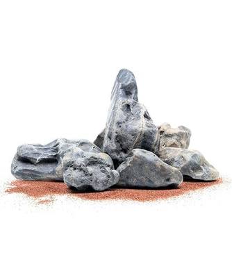 SubstrateSource Natural Aquarium Stones - Bug-Eaten, Pahai, Dark Bluish Green Decorative Aquascaping Rocks for Betta Fish Tank, Cichlids, Shrimp, Hermit Crab & Reptile Enclosure - Hakkai, 10 LB