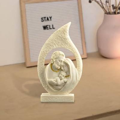 Holy Family Figure, Nativity Scene Jesus Mary Joseph Resin Christmas Decor | Detailed Craftsmanship For Altars, Mantels, Prayer Corners And Special Gifts