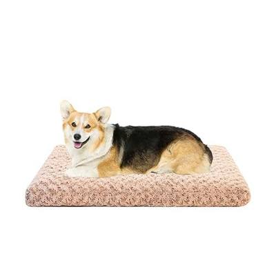 JOYELF Dog Crate Bed, Medium Washable Pet Bed Mats for Crate, Plush Non-Slip Crate Pad Soft Cushion for Medium Dogs with Squeaky Bone Toy as Gift