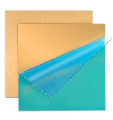 2 Pcs Brass Sheet - 6'' x 6'' x 0.04"(18 Gauge), Brass Sheet Metal