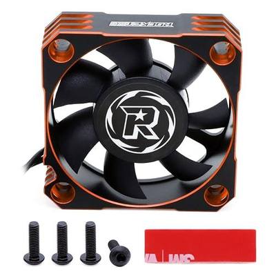 50mm RC Motor Cooling Fan 10000RPM RC Motor Heatsink 8.5V ESC Cooling Fan Heat Dissipation for 1/5th Scale RC Car (Black Orange)