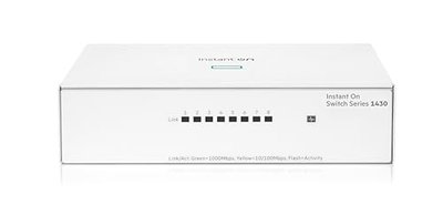 HPE Networking Instant On Switch Series 1430 8-Port Gb Unmanaged Layer 2 Ethernet Switch | 8X 1G | Fan-Less | US Cord (R8R45A#ABA)