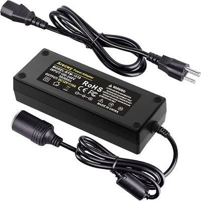 AC to DC Converter, 100V-240V to 12V 10A 120W | Car Cigarette Lighter Socket, For Tire Inflator, Car Refrigerator, Car Vacuum Cleaner, Power Supply Adapter Transformer