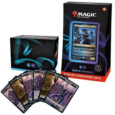 Magic: The Gathering Starter Commander Deck – Grave Danger (Blue-Black) | Ready-to-Play Deck for Beginners and Fans | Ages 13+ | Collectible Card Games