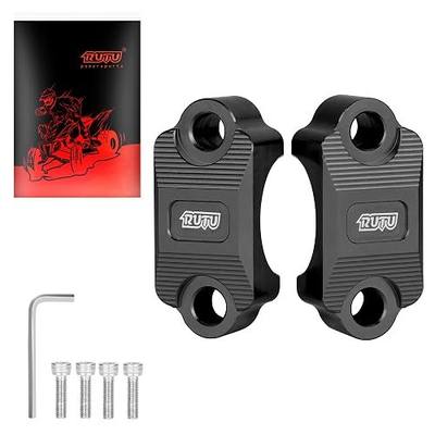 CNC Motorcycle clamp 7/8 inch Dirt Bike Brake Lever Holder Clamp | for Brake Master Cylinder Clutch Perch Pit Bike CRF250 DRZ YZ KX ATV Quads 4-wheeler Handlebar Refit Accessories, Black