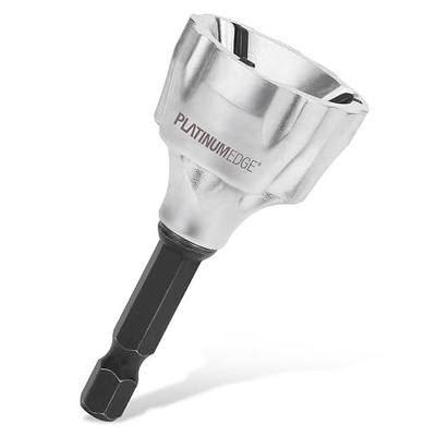PLATINUMEDGE Deburring External Chamfer Tool with 3 Tungsten Carbide Blades,Quick Release 1/4" Hex Shank, Fits 1/8"-3/4" (3-19mm) – Repair Damaged Bolts, Screws, Threaded Rods & Pipe