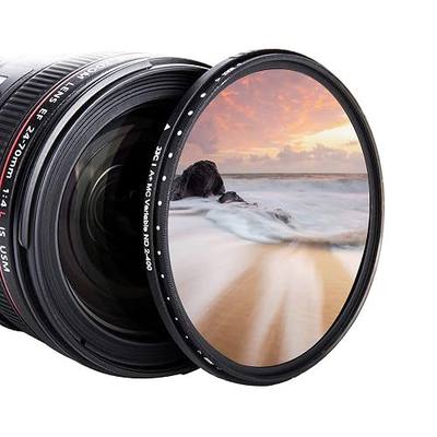 JJC 49mm Variable Neutral Density Filter ND2 to ND400, Slim Fader ND Filter for Canon EOS M6, M6 Mark II, M5, M50, M50 Mark II, M200 with Canon EF-M 15-45mm f/3.5-6.3 Lens & More with 49mm Thread