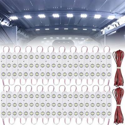 Linkhood 120 LED Van Interior Light, White Car Ceiling Lights Kit, Super Bright Lighting Dome Lamp for Van RV Truck Auto Vehicle Boat Caravan Trailers Lorries Cargo Transit Bus Camper (120 LED)