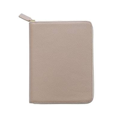 Moterm Zippered Leather Cover for Stalogy B6 Planners (Pebbled-Taupe)