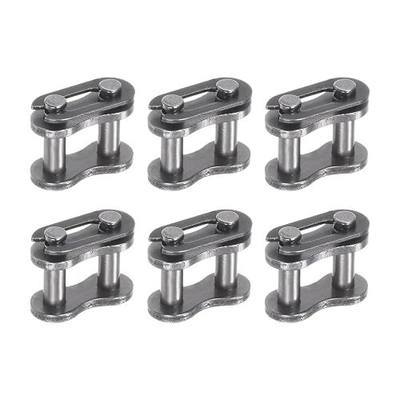 uxcell 6Pcs #25 Chain Master Connector Link Roller, 1/4" Pitch Carbon Steel, Standard Connecting Split Links for 04C Chain