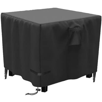 Propane Fire Pit Cover Square 30 Inch, Waterproof Heavy Duty 600D Gas Fire Pit Table Cover 30 x 30 x 25 Inch, Fit 28-30 Inch Firepit Table, All-weather Protection For Patio Fire Table