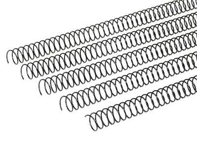 Rayson 14.3mm Spiral Wire Coil for Binding, 4:1 Pitch, 48-Loops, 9/16" Metal Coil Comb Binding 115 Sheets Capacity, Black Color & Pack of 100